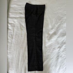 Banana Republic Women’s Ryan Ankle Pants - Dark Grey Grid Pattern